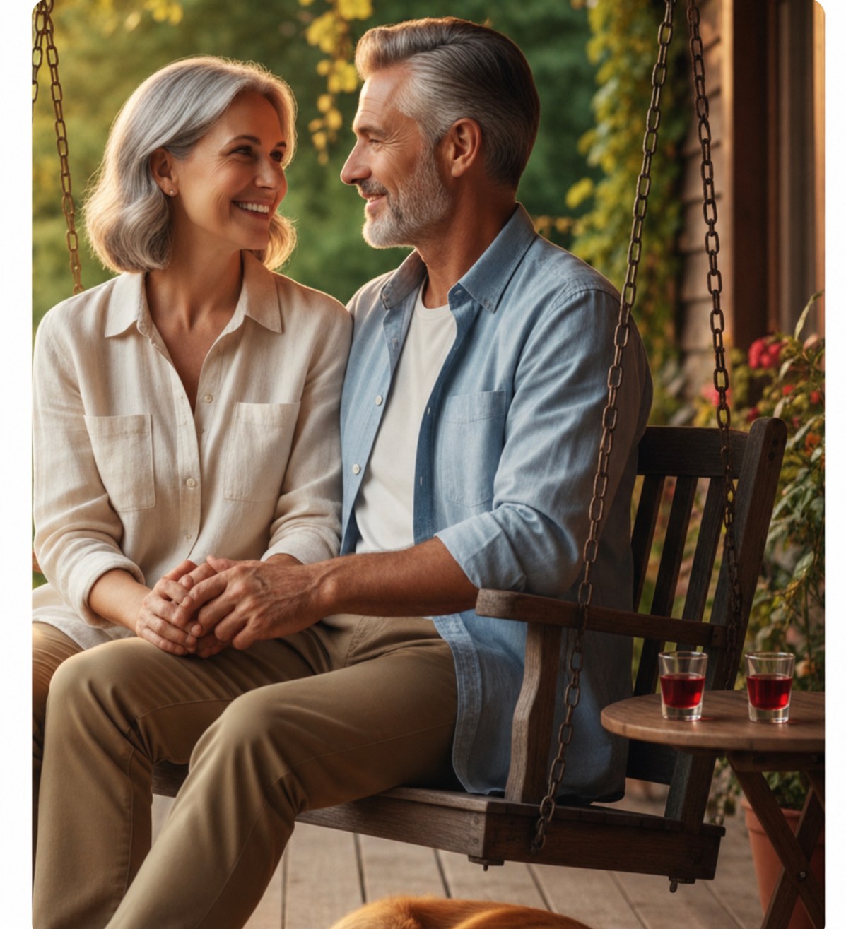 Relaxed man in his 60s at a checkup, smiling
